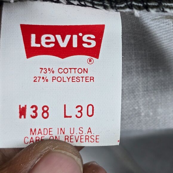 Vintage Levi's 515 Men's Green Straight Leg Jeans 90's Size 38 x 30 - Picture 8 of 13